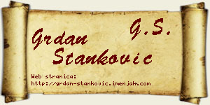 Grdan Stanković vizit kartica